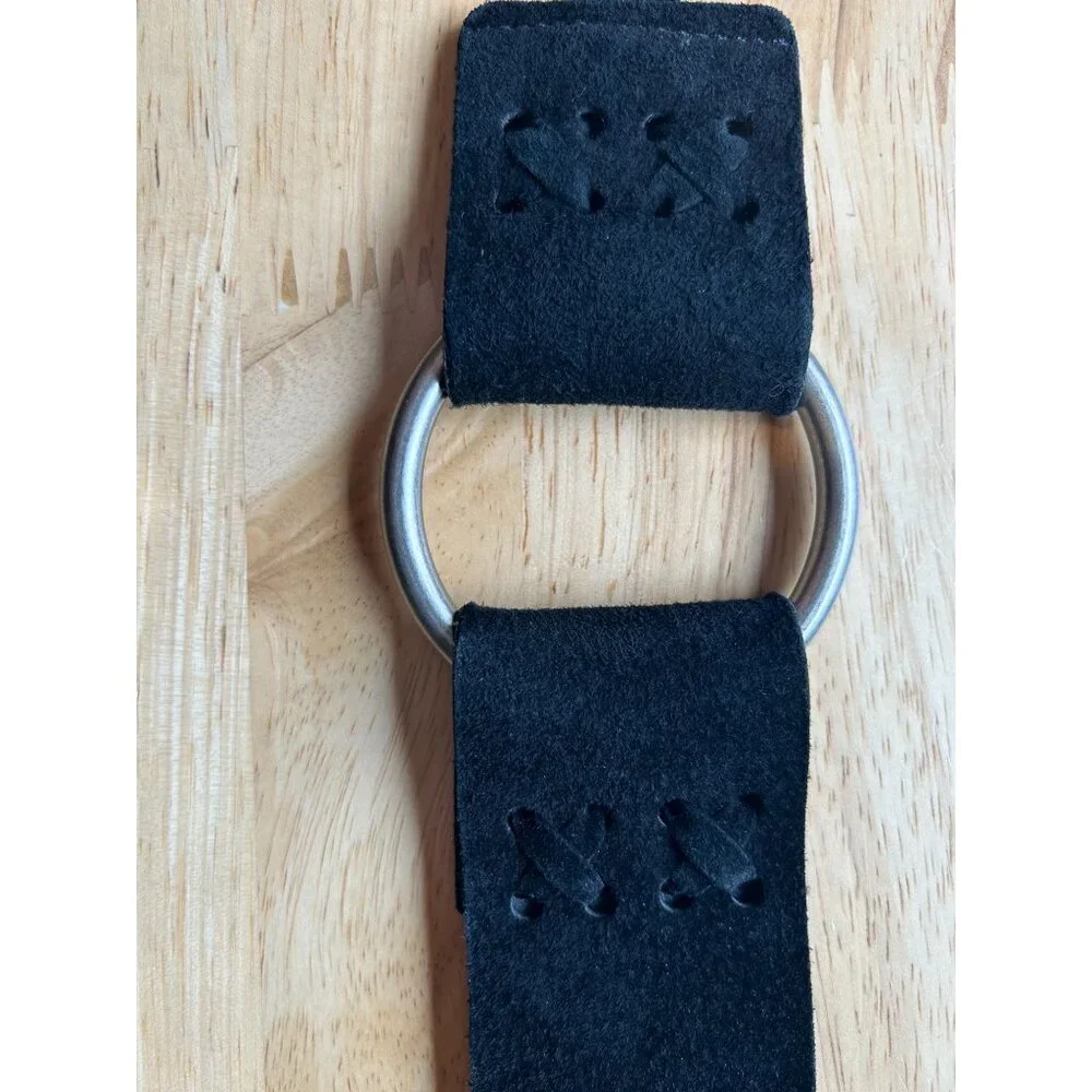 Vintage Steve Madden Suede Leather Belt with Fringe Boho Style 33